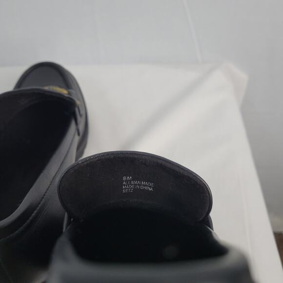 White Mountain Chunky Chain Heeled Loafers size 8M black Y2K preppy classic - Picture 13 of 16